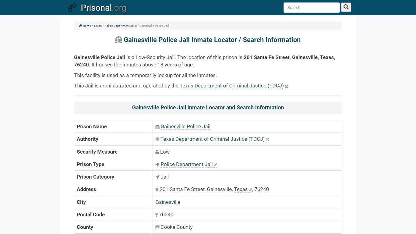 Gainesville Police Jail-Inmate Locator/Search Info, Phone ...